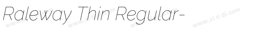 Raleway Thin Regular字体转换